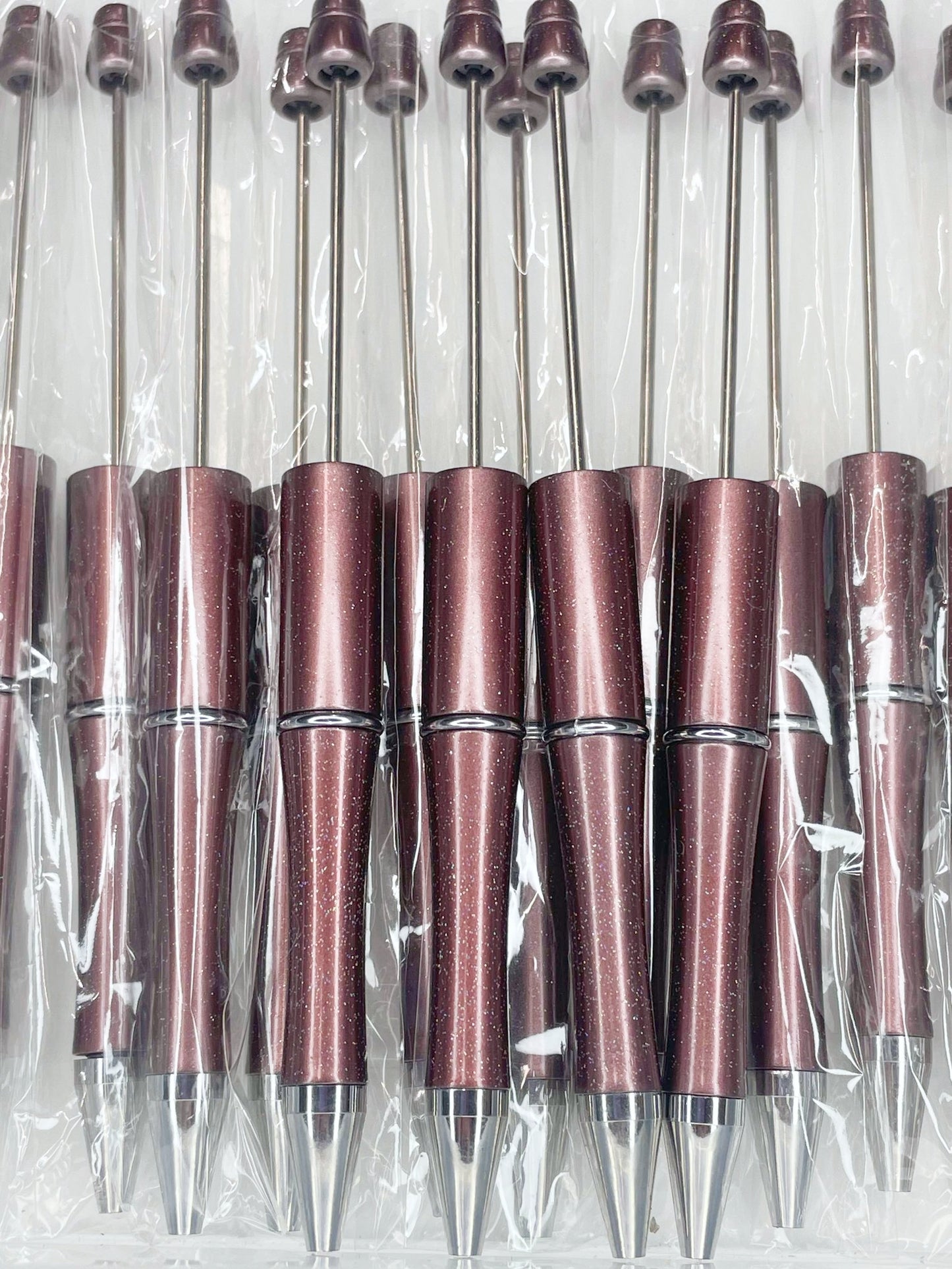 BEADABLE PLASTIC PEN GLITTER WINE B23 (1ct)