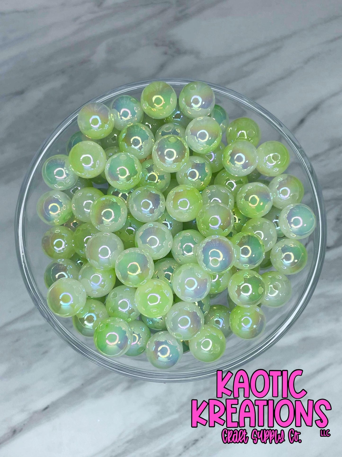 16MM LIGHT GREEN OMBRE ACRYLIC (1ct)