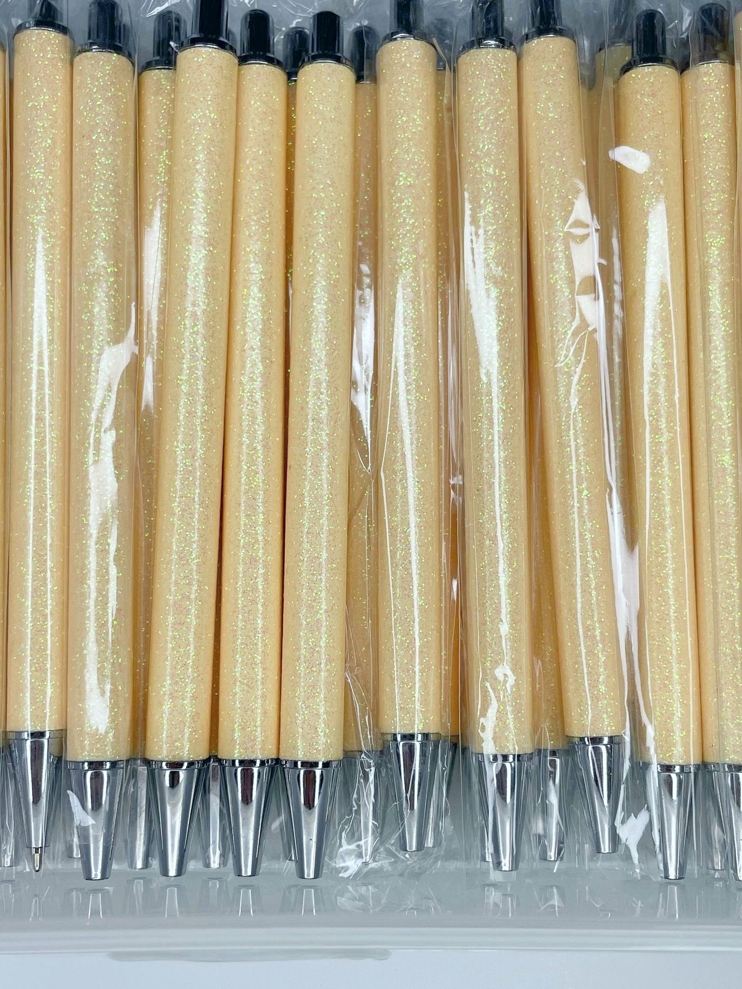 NON-BEADABLE METAL GLITTER PEN #23 PEACH (1ct)