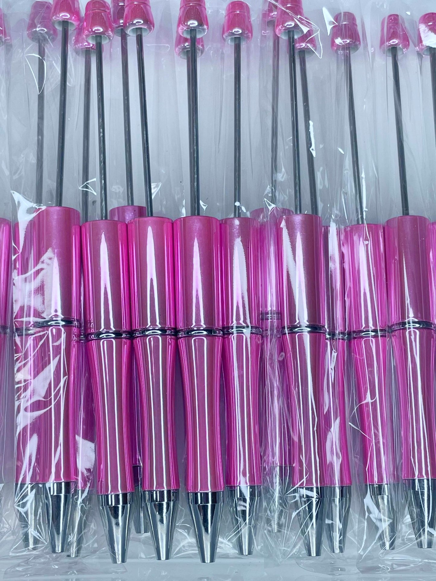 BEADABLE PLASTIC PEN CHROME BUBBLEGUM PINK B42 (1ct)