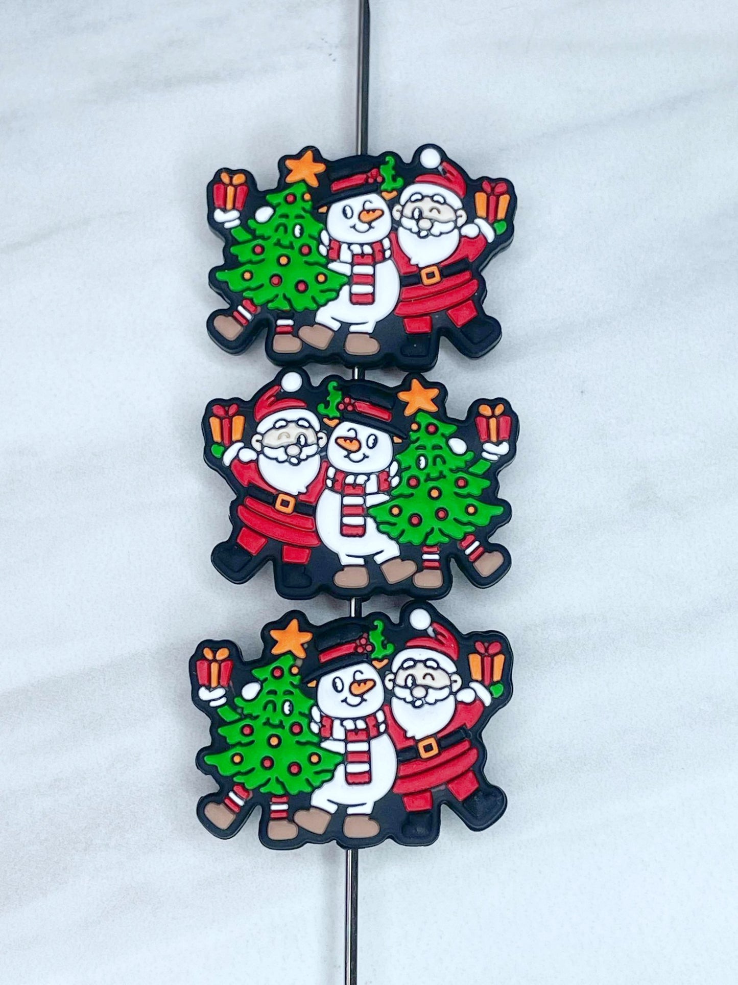 SANTA SNOWMAN TREE SILICONE FOCAL B6 (1ct)