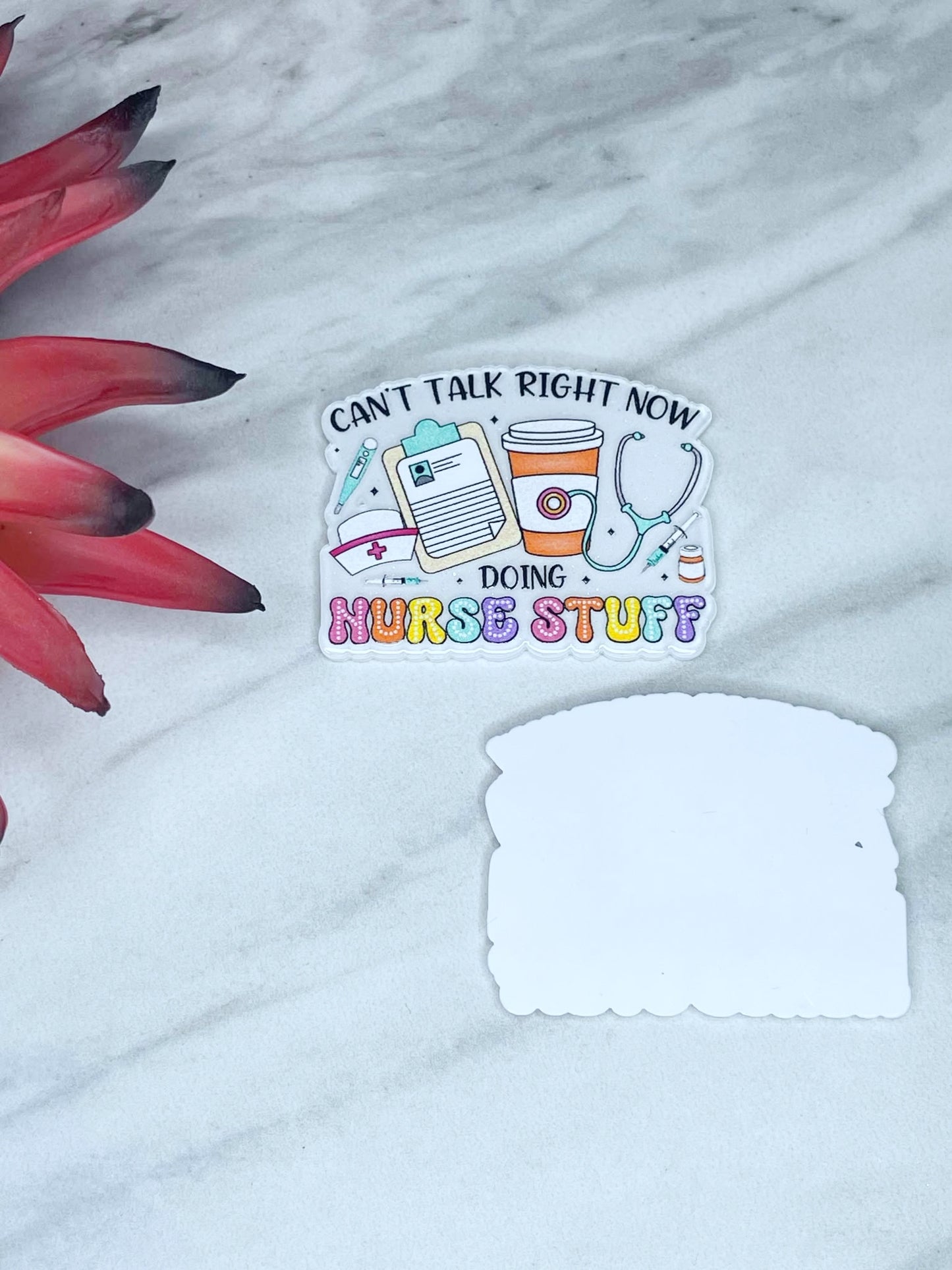 FLATBACK ACRYLIC I CAN'T TALK RIGHT NOW F327 (1ct)