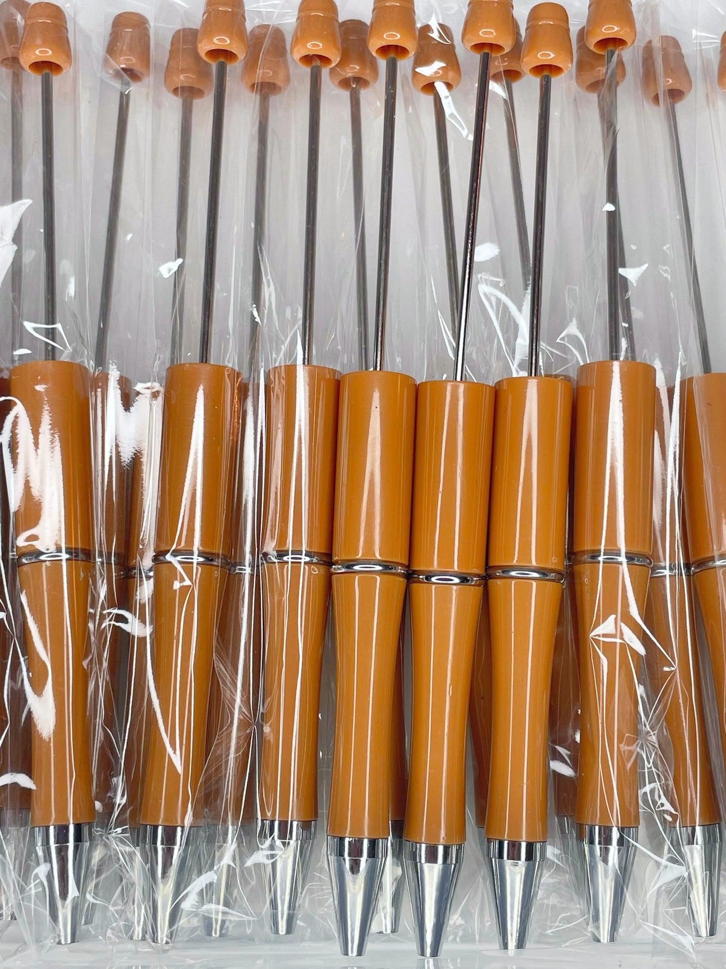 BEADABLE PLASTIC PEN SOLID PUMPKIN SPICE B16 (1ct)