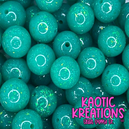 15MM CONFETTI GLITTER JELLY CG12 TEAL (1ct)