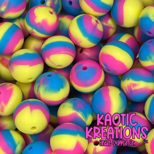 15MM PINK/BLUE/YELLOW SWIRL (1ct)