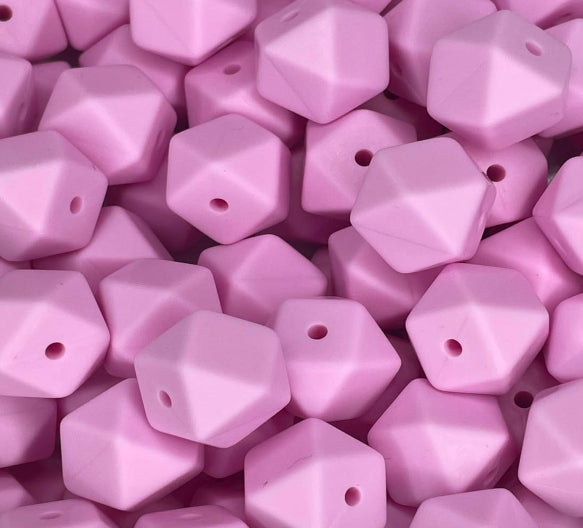 14MM HEXAGON CANDY PINK #213 (1ct)