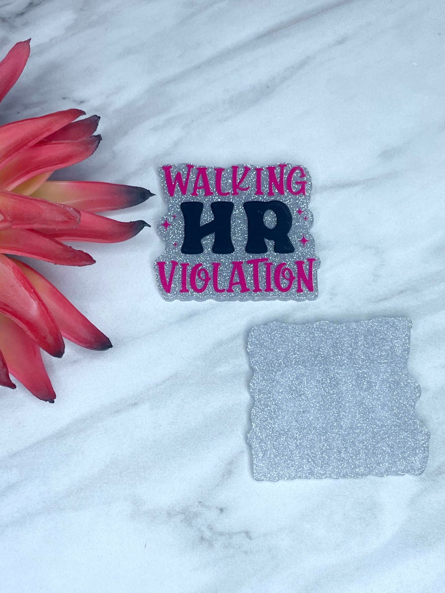 FLATBACK ACRYLIC WALKING HR VIOLATION F350 (1ct)