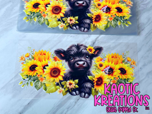 UV DTF 16OZ LIBBY WRAP BLACK HIGHLAND COW G7385 (1ct)