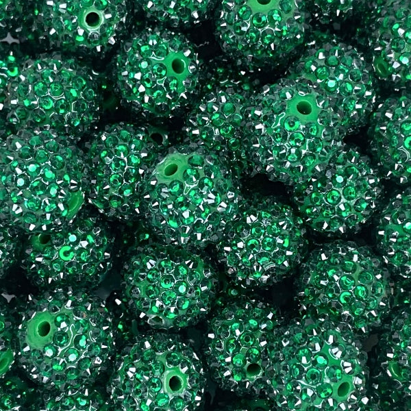 #40 20MM RHINESTONE ACRYLIC DARK FOREST (1ct)