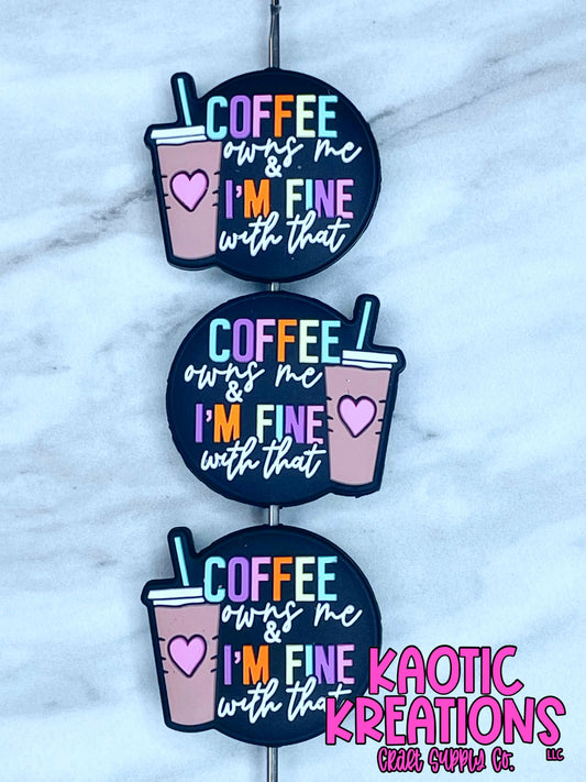 COFFEE OWNS ME SILICONE FOCAL D397 (1ct)