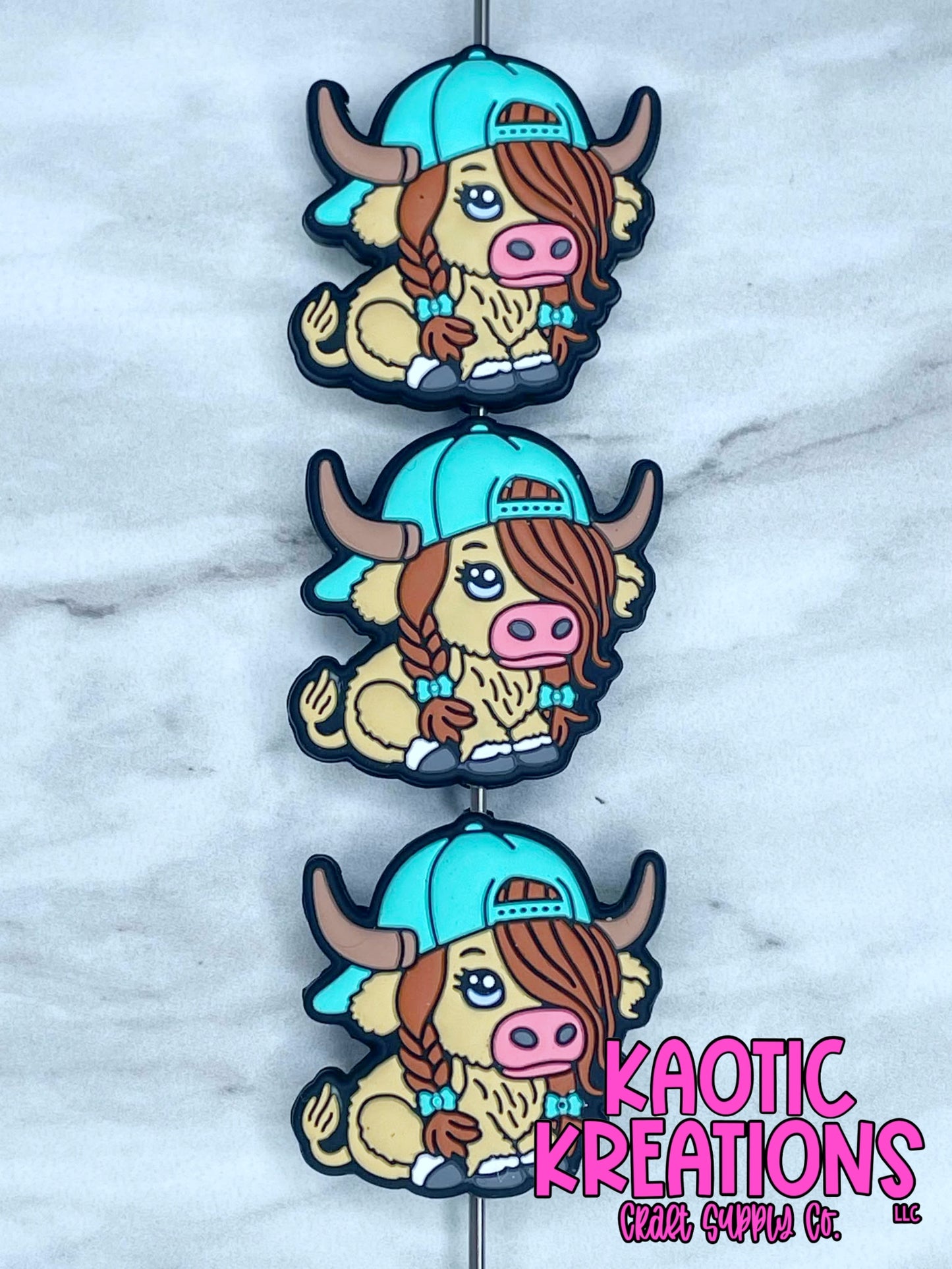 FRENCH BRAID CUTE COW SILICONE FOCAL D281 (1ct)