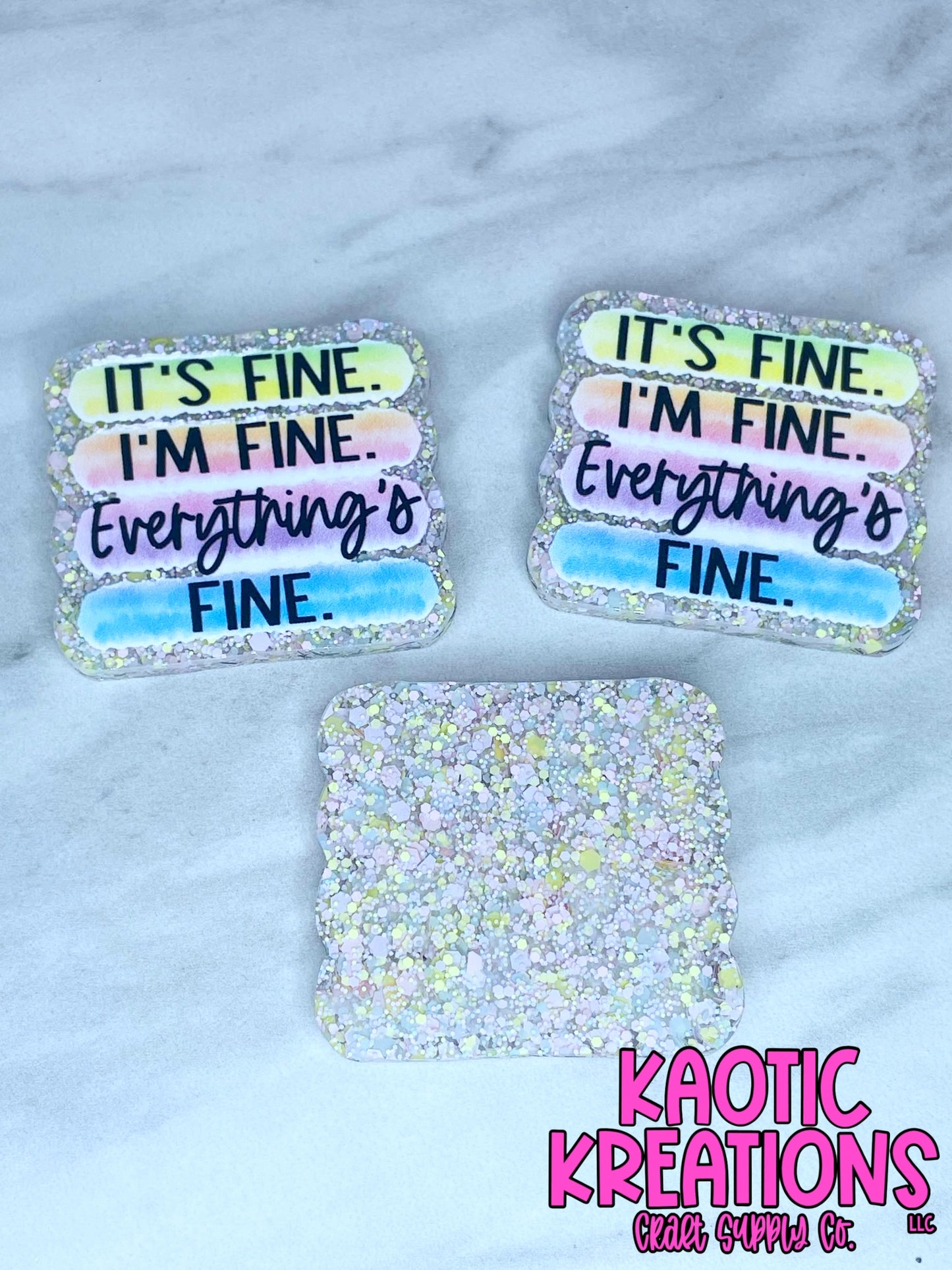 FLATBACK ACRYLIC IT'S FINE F102 (1ct)