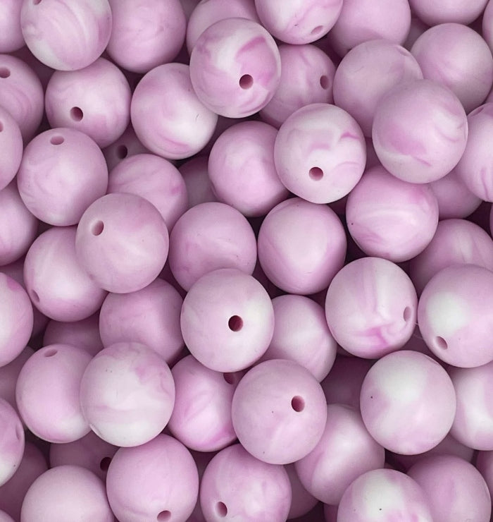 #239 ALMOST PURPLE MARBLE 15MM SOLID (10ct)