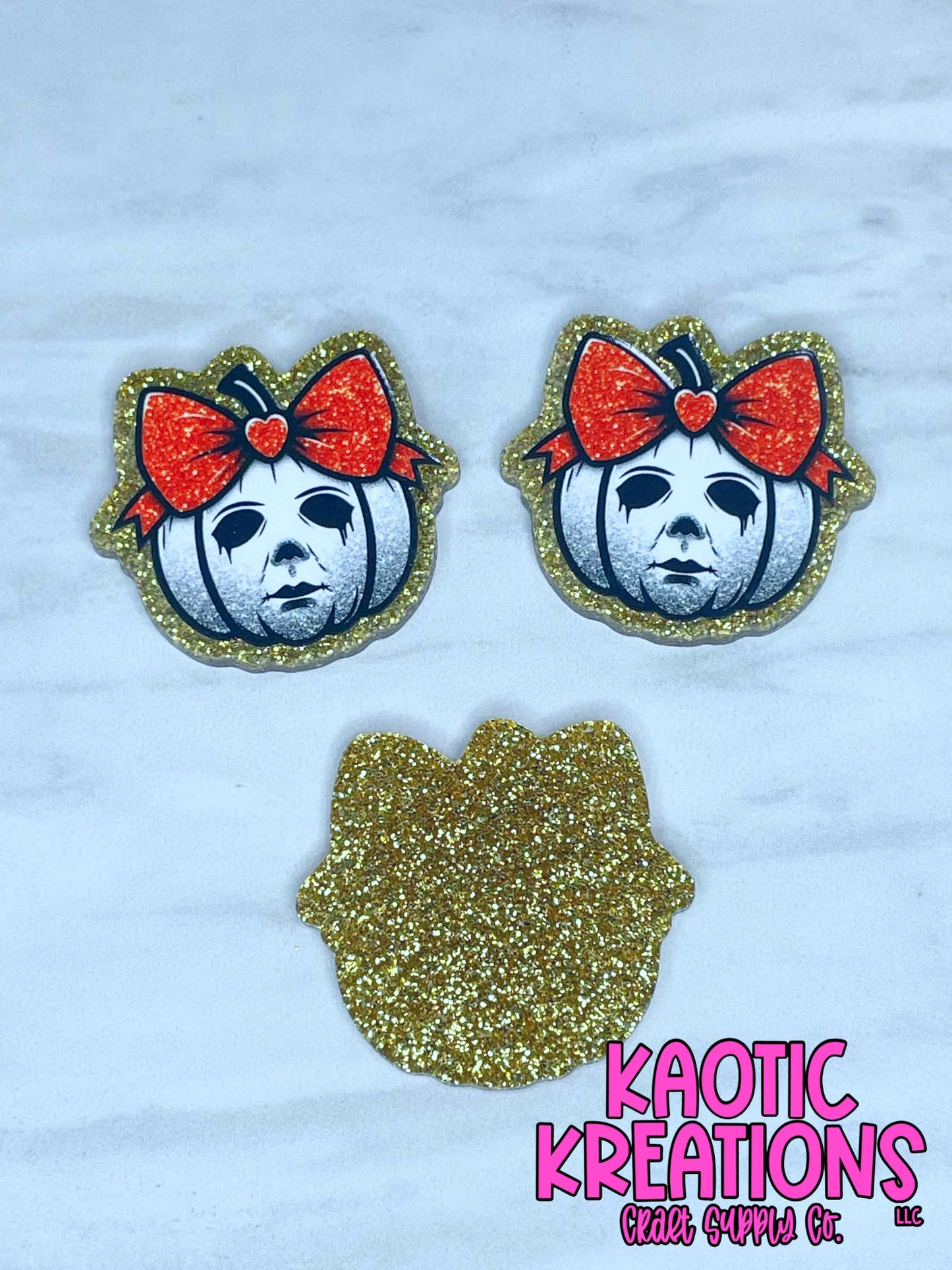 FLATBACK ACRYLIC PUMPKIN FACE F279 (1ct)