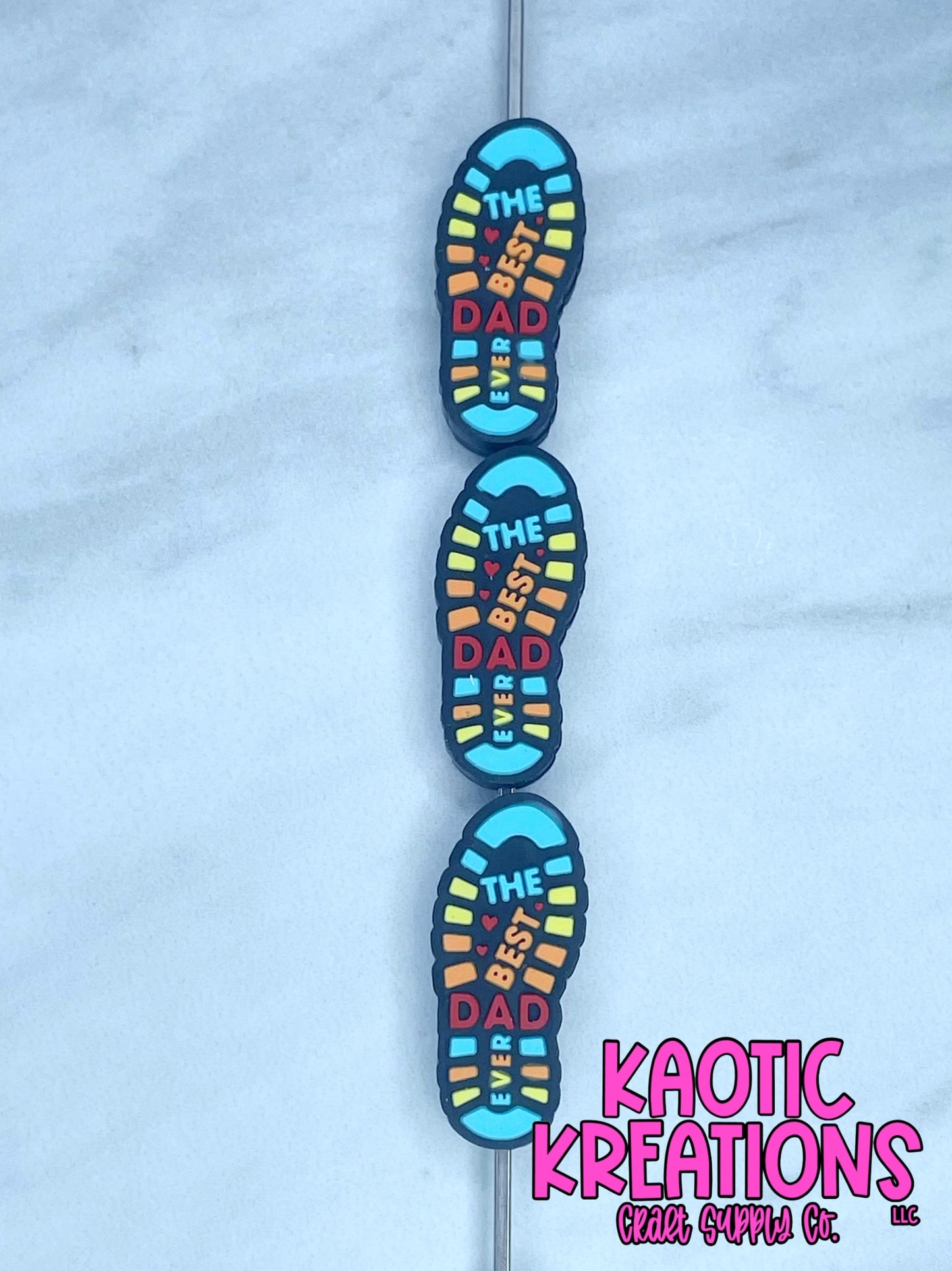 BEST DAD EVER BOOT PRINT SILICONE FOCAL D252 (1ct)