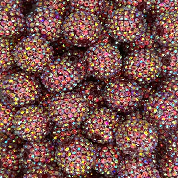 #5 20MM RHINESTONE ACRYLIC PASSION BERRY (1ct)
