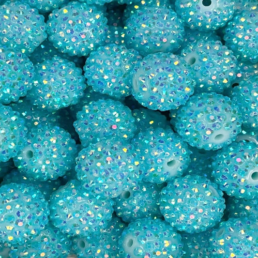 #52 20MM RHINESTONE ACRYLIC BLUE BREEZE (1ct)