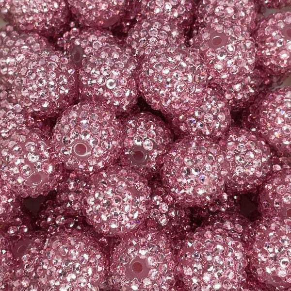 #36 20MM RHINESTONE ACRYLIC PETAL PINK (1ct)