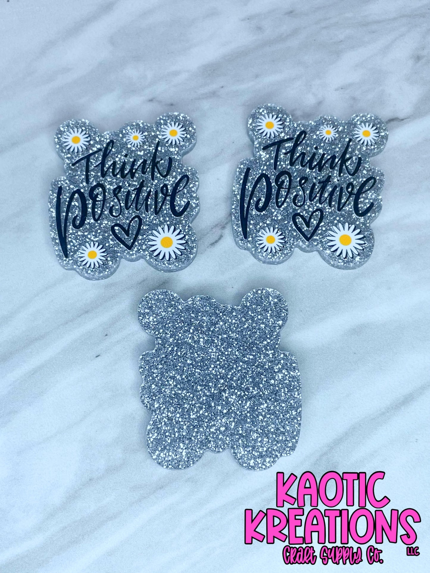 FLATBACK ACRYLIC THINK POSITIVE F177 (1ct)