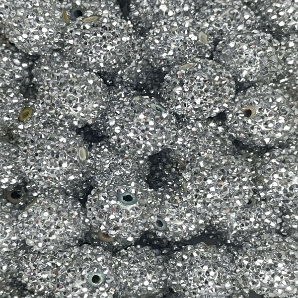 #7 20MM RHINESTONE ACRYLIC PLATINUM (1ct)