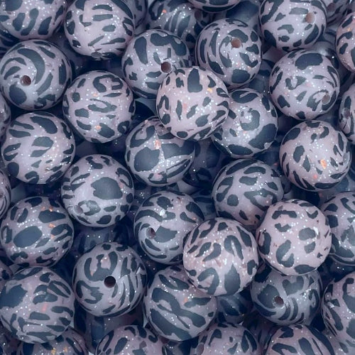 P660 TAN CONFETTI LEOPARD GLITTER 15MM PRINT (1ct)