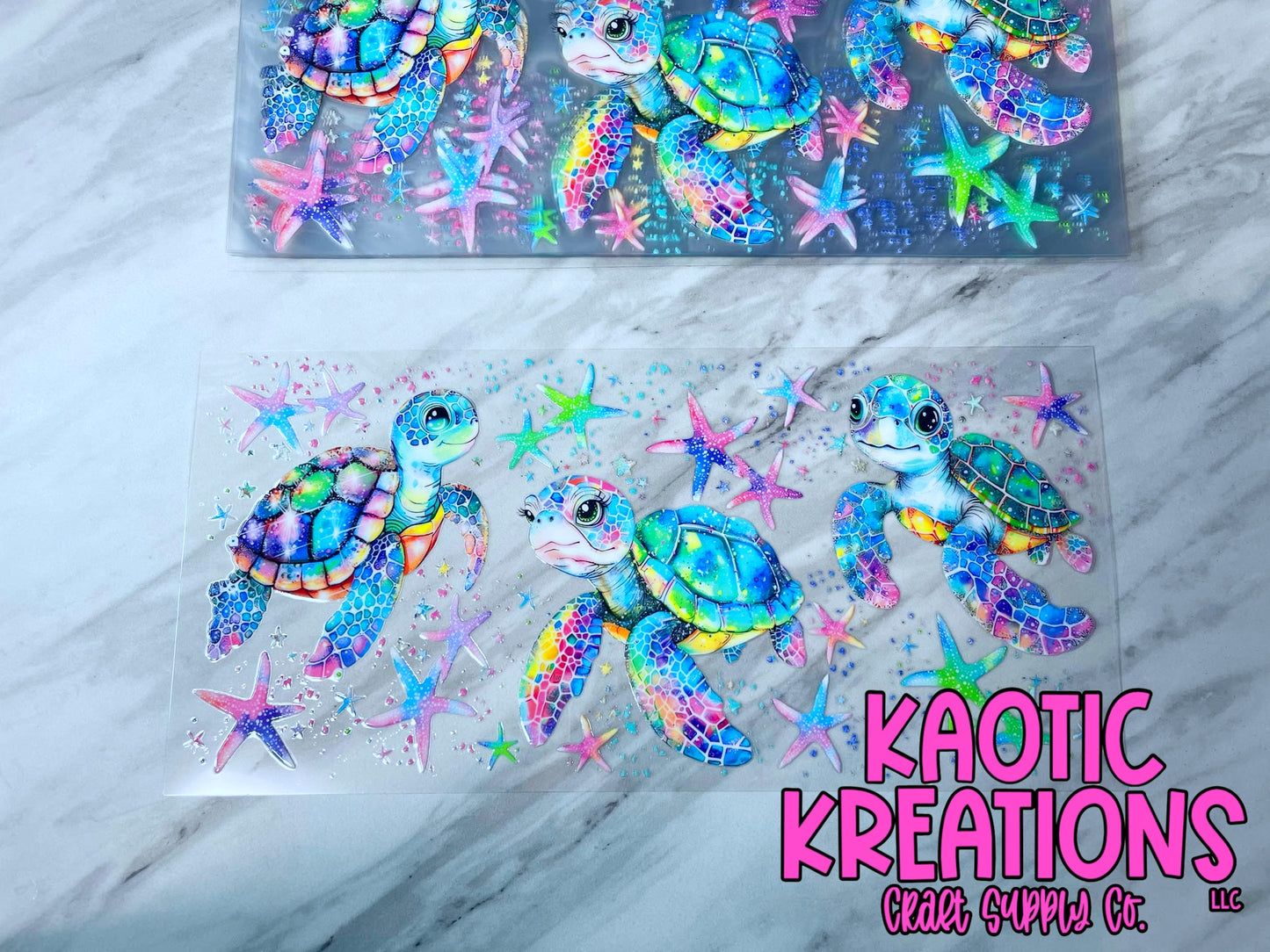 UV DTF 16OZ LIBBY WRAP COLORFUL SEA TURTLE (1ct)