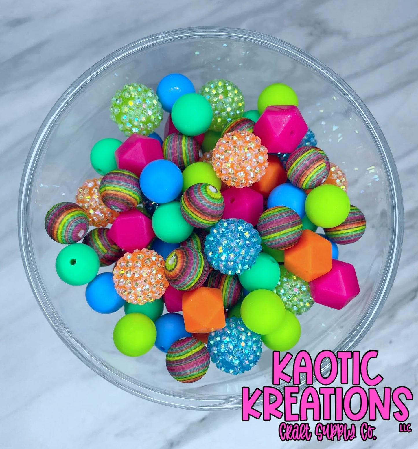 ACRYLIC SILICONE BEAD MIX #51 (25ct)