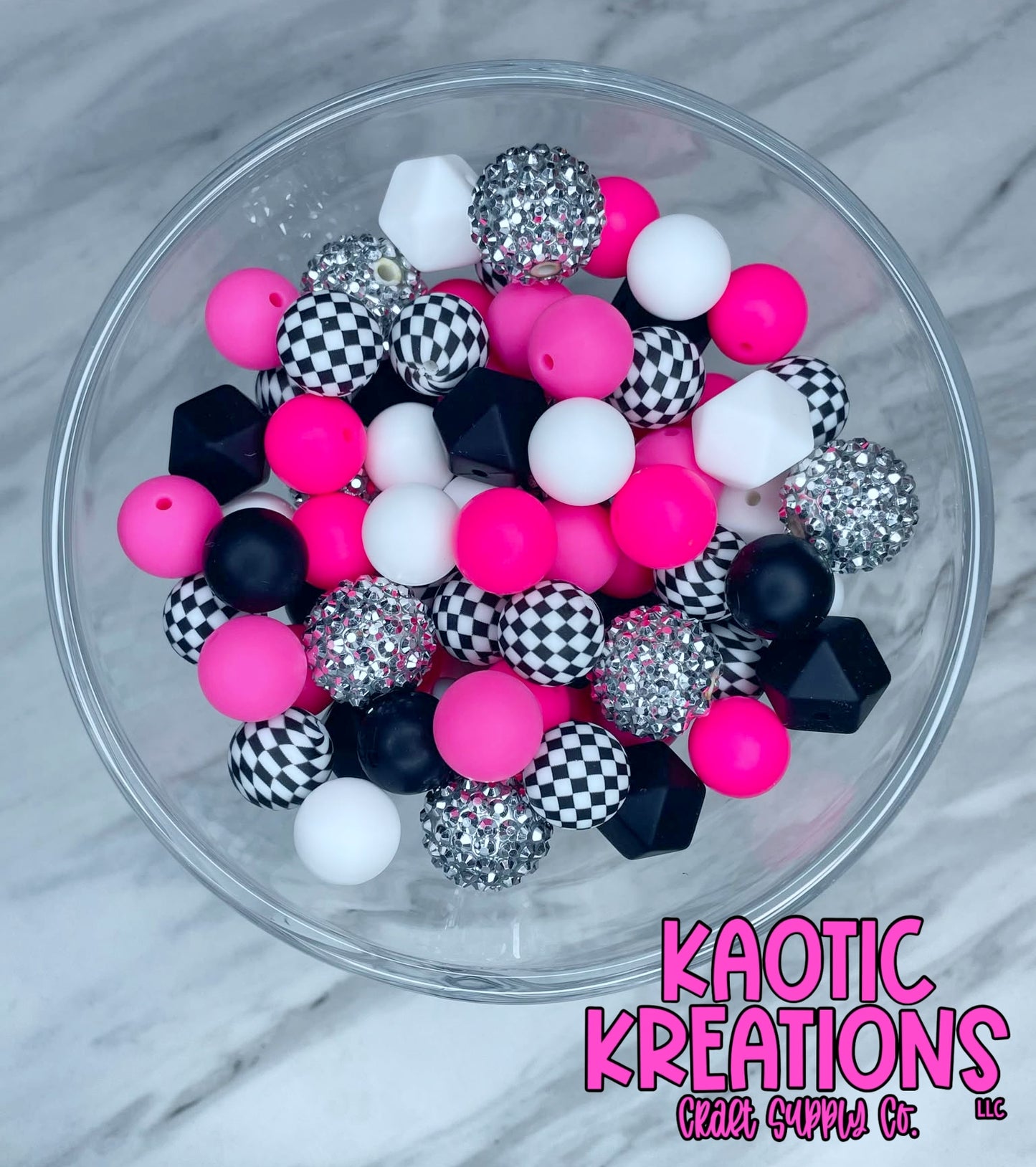 ACRYLIC SILICONE BEAD MIX #50 (27ct)