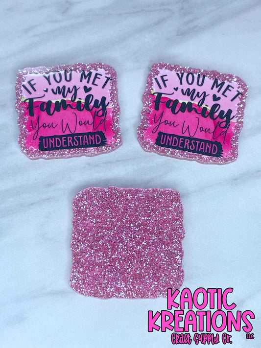 FLATBACK ACRYLIC IF YOU MET MY FAMILY F131 (1ct)