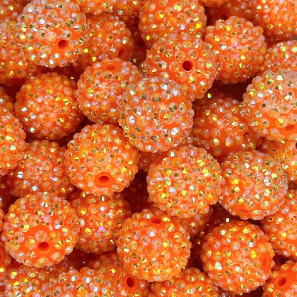 #2 20MM RHINESTONE ACRYLIC TANGERINE (1ct)