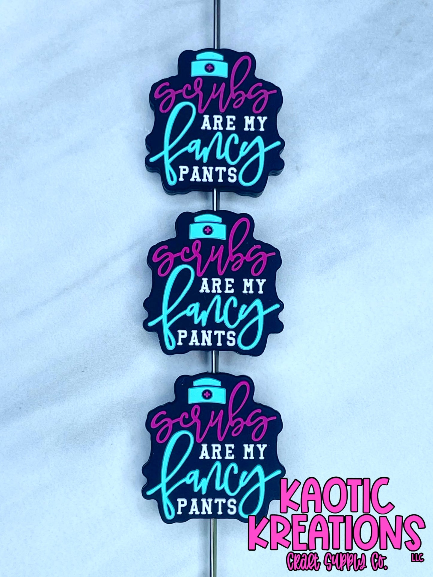 SCRUBS ARE MY FANCY PANTS SILICONE FOCAL D186 (1ct)