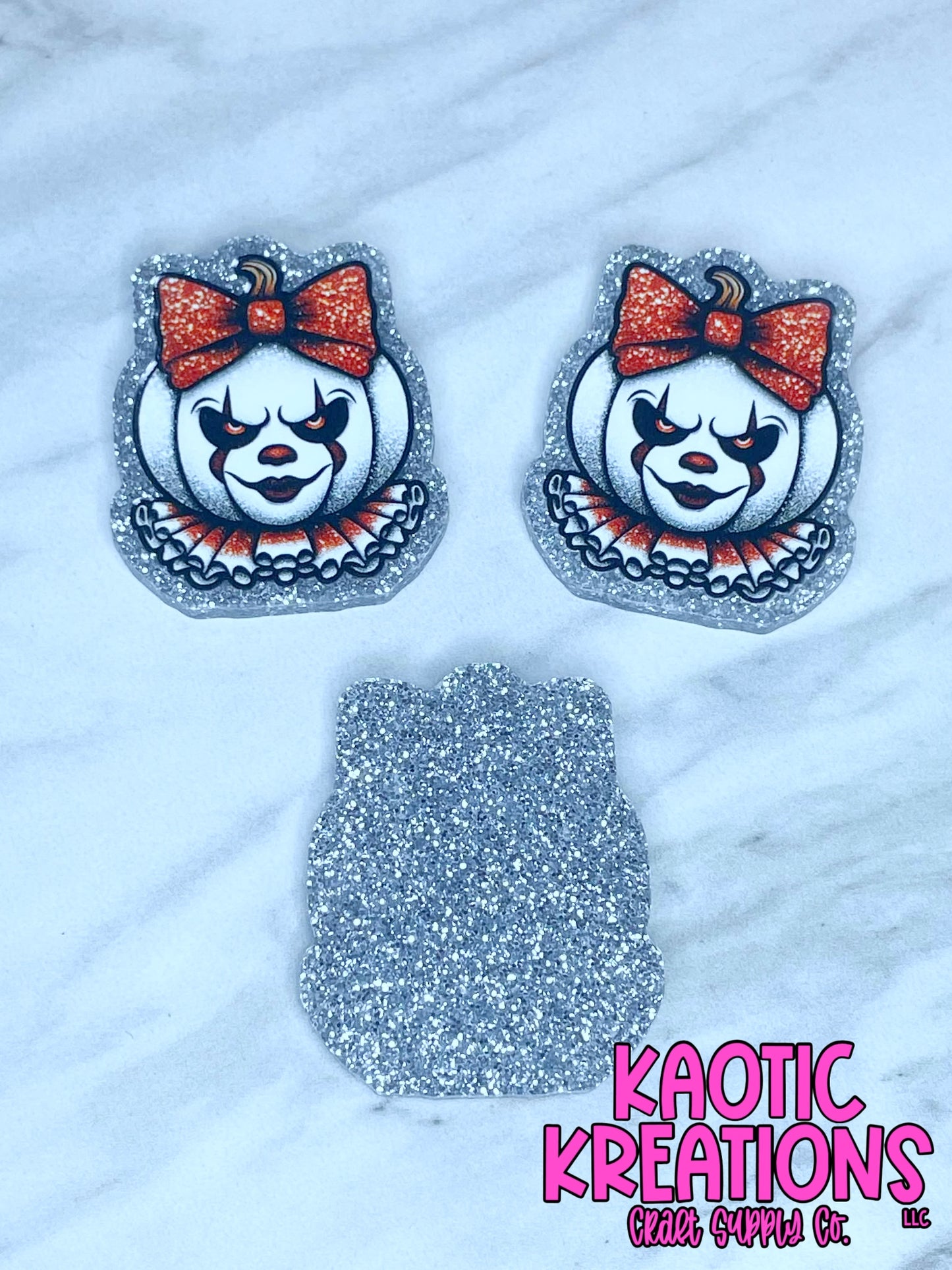 FLATBACK ACRYLIC PUMPKIN FACE F306 (1ct)