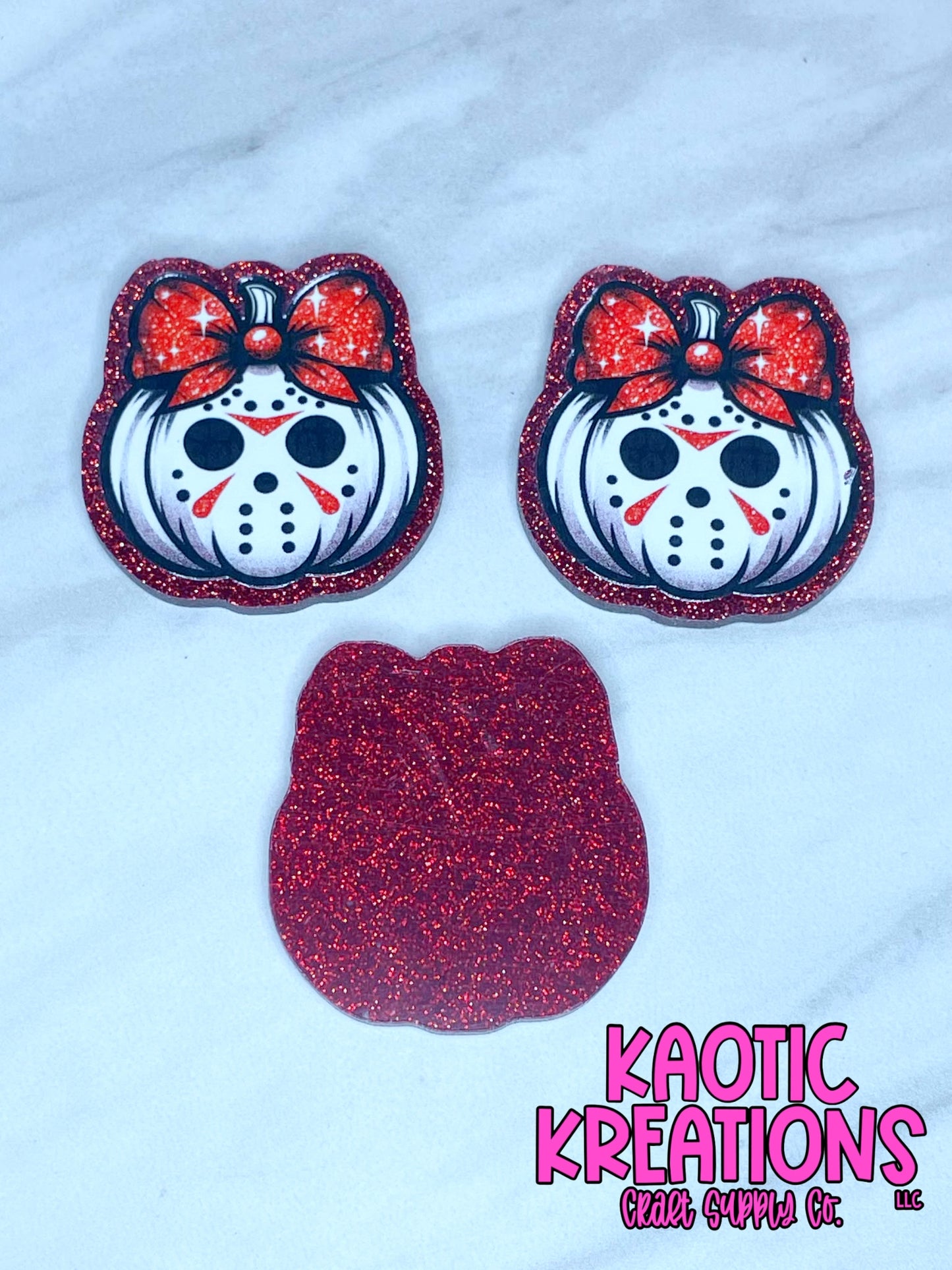 FLATBACK ACRYLIC PUMPKIN FACE F284 (1ct)