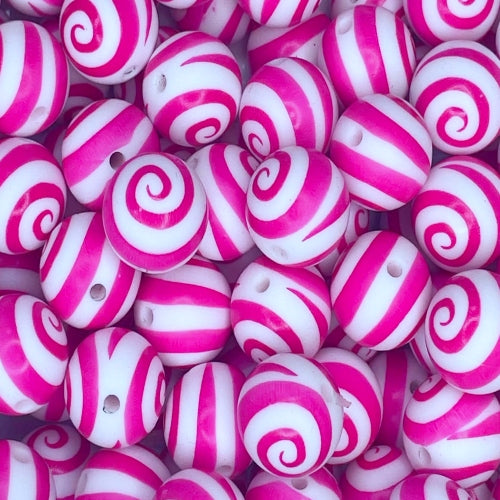 P674 HOT PINK SWIRL 15MM PRINT (1ct)
