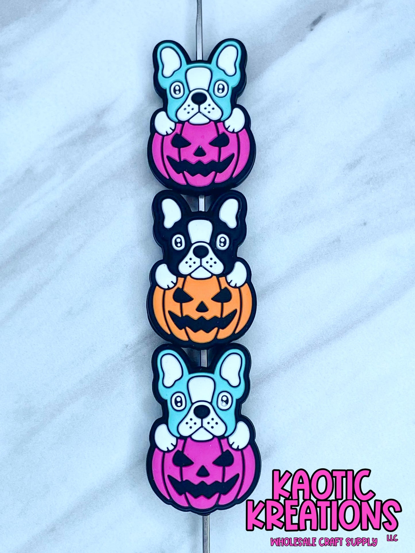FRENCHIE PUMPKIN SILICONE FOCAL (1ct)