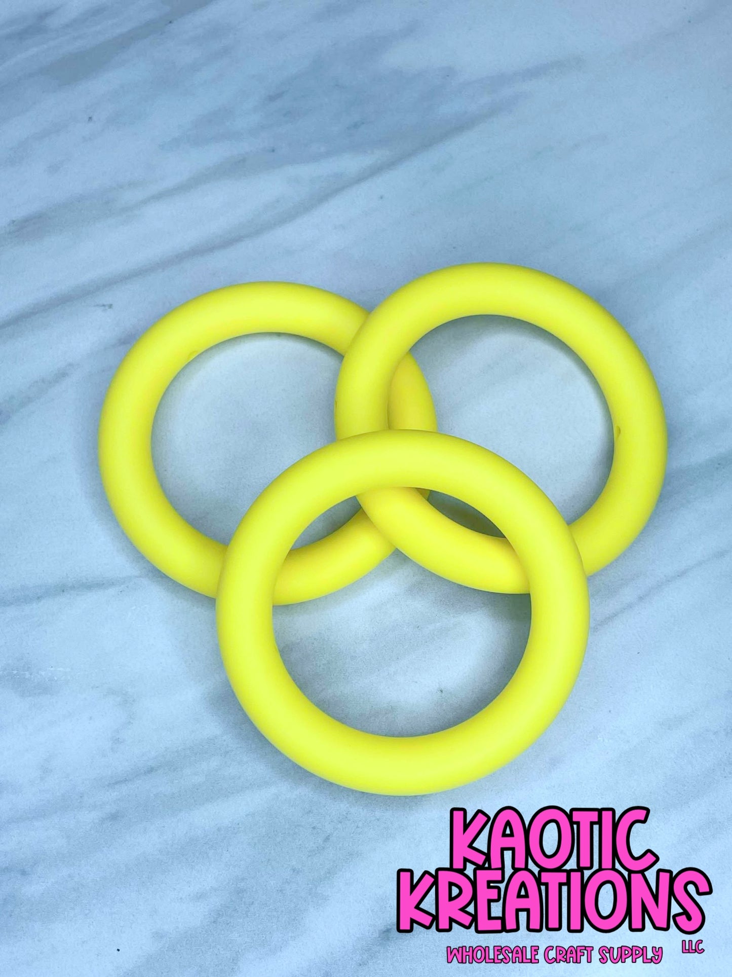 65MM SILICONE RING - LEMON (1ct)