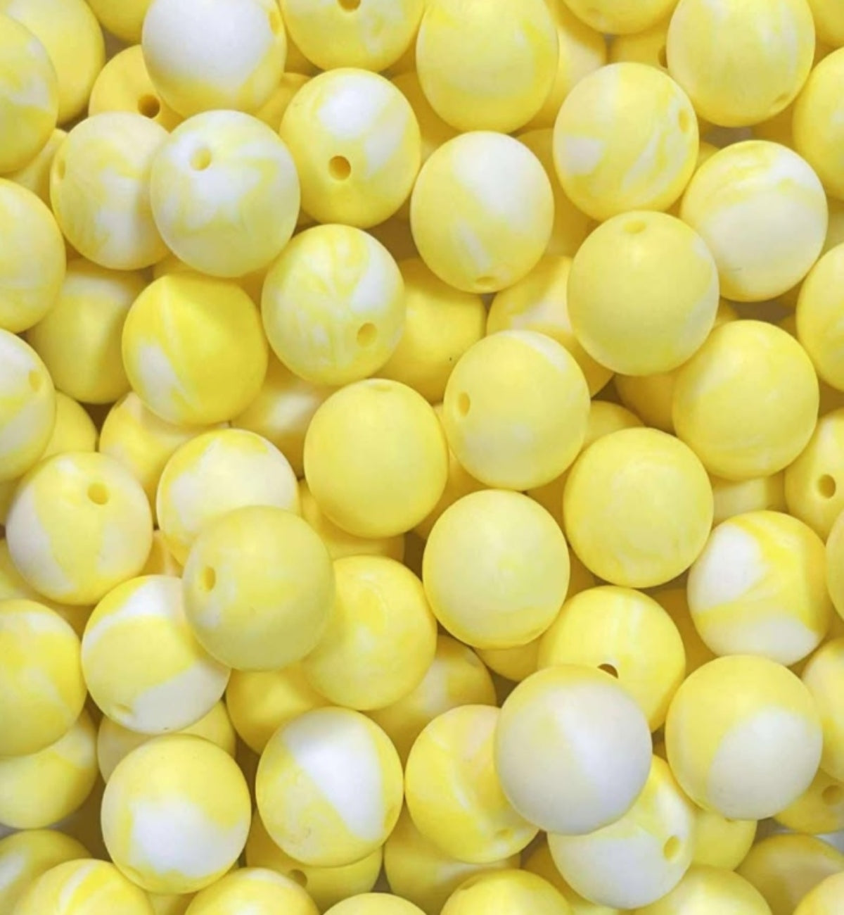 #264 YELLOW MARBLE 15MM SOLID (10ct)