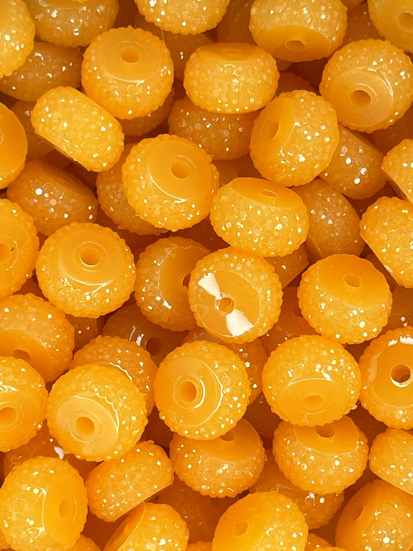 12MM RESIN RHINESTONE SPACER MANDARIN 3 (1ct)