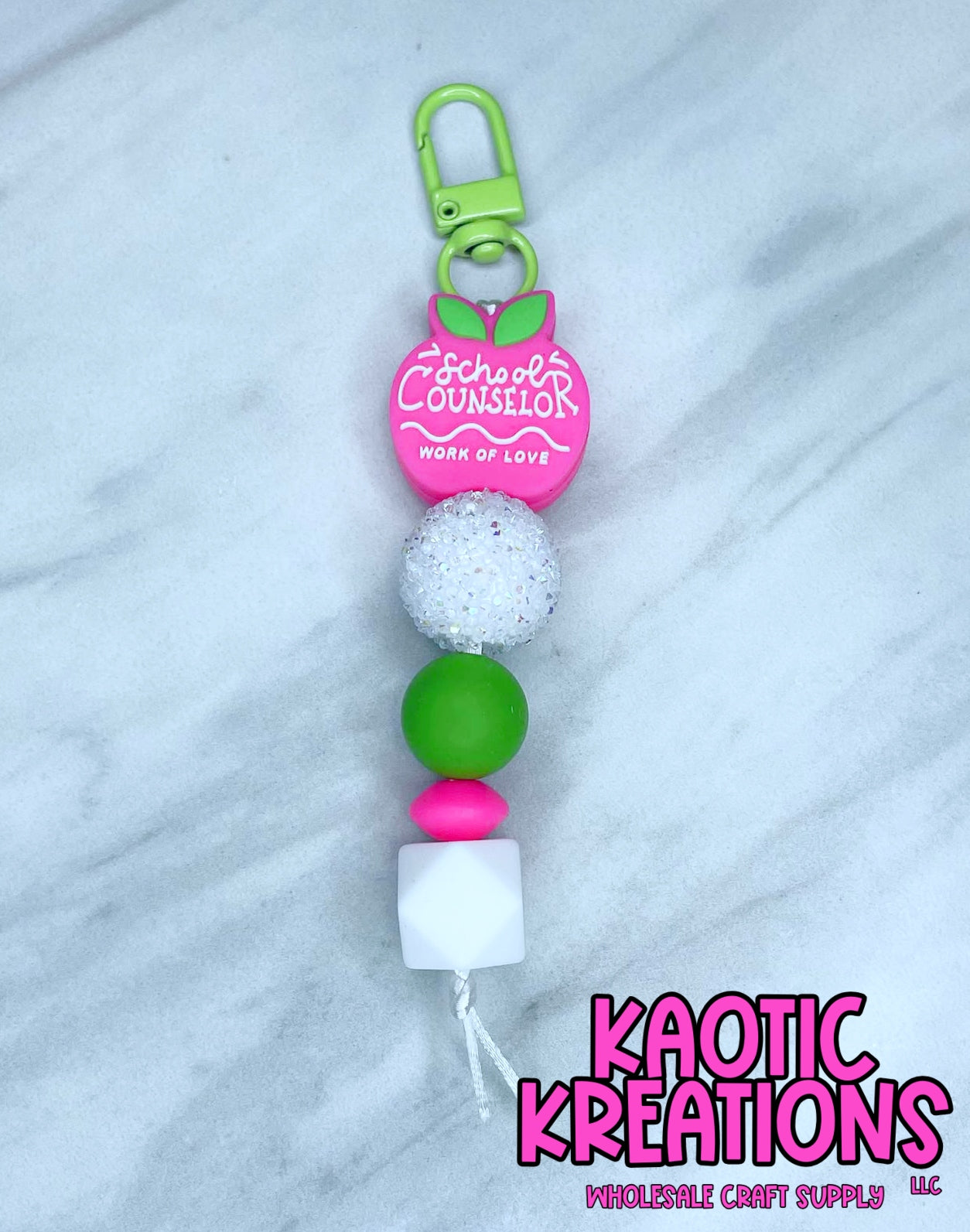 PRE-MADE BEADED CUP CHARM / KEYCHAIN ATTACHMENT CC23