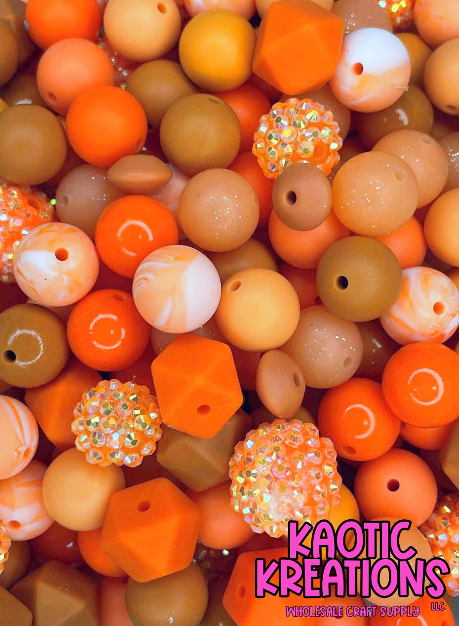 MANGO BANG ACRYLIC SILICONE BEAD MIX #17 (50ct)
