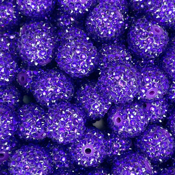 #53 20MM RHINESTONE ACRYLIC PURPLE RAIN (1ct)
