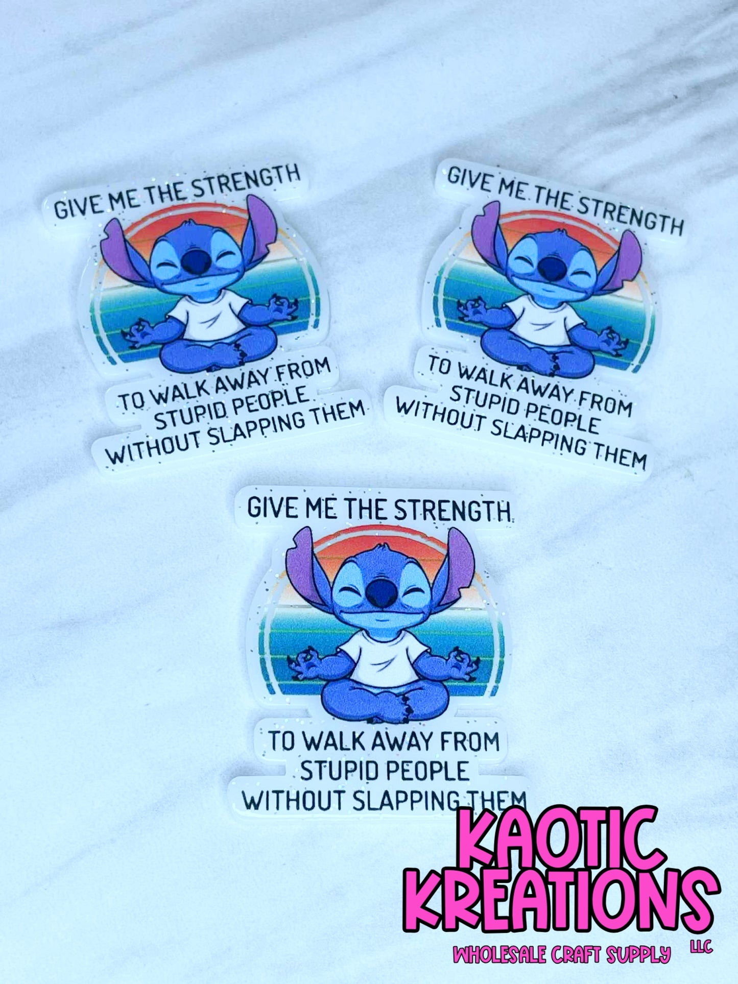 FLATBACK ACRYLIC GIVE ME THE STRENGTH F611 (1ct)