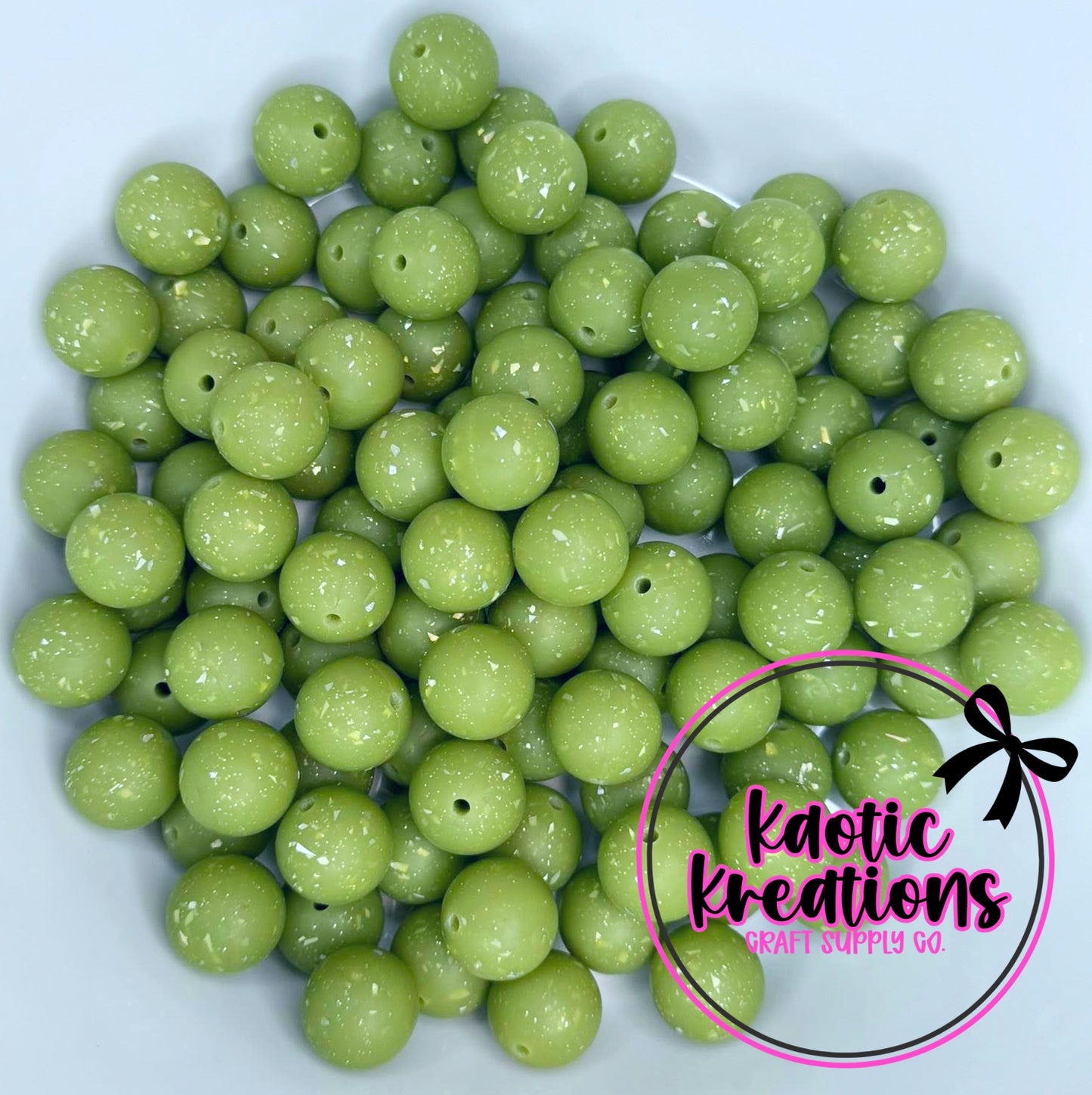 C18 OLIVE 15MM CONFETTI GLITTER (10ct)