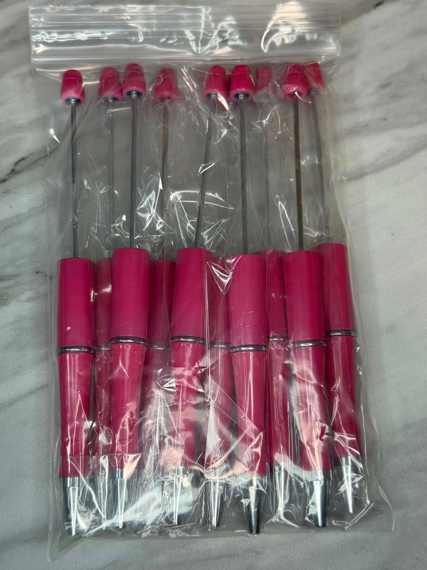 (SHOP DESTASH) PINK BEADABLE PENS (10ct)