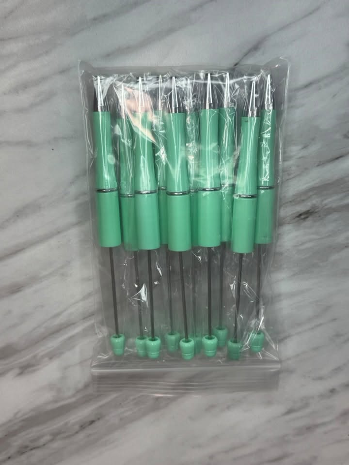 (SHOP DESTASH) BEADABLE PLASTIC PEN BUNDLE B13 (10ct)