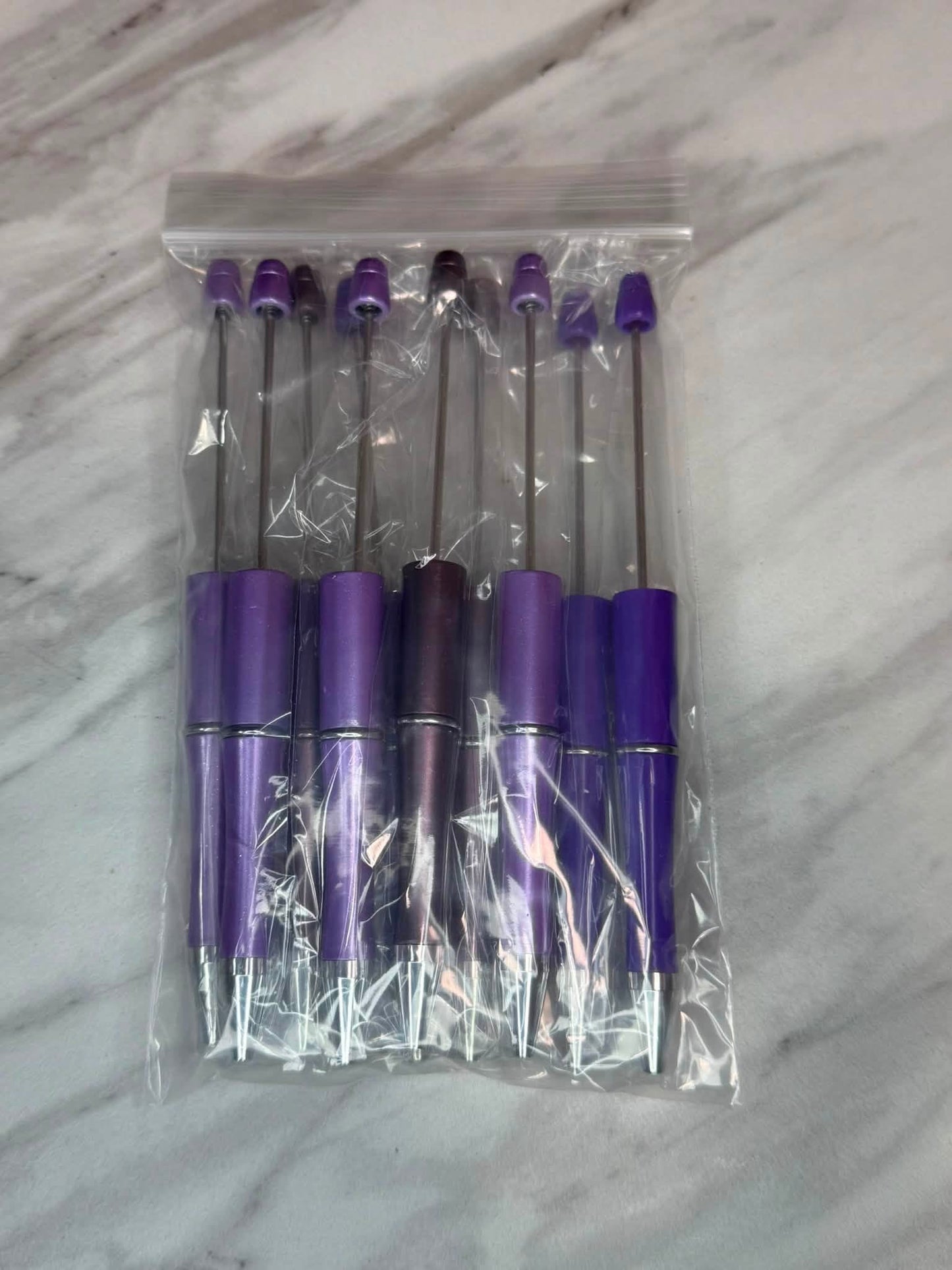 (SHOP DESTASH) BEADABLE PLASTIC PEN BUNDLE B4 (10ct)