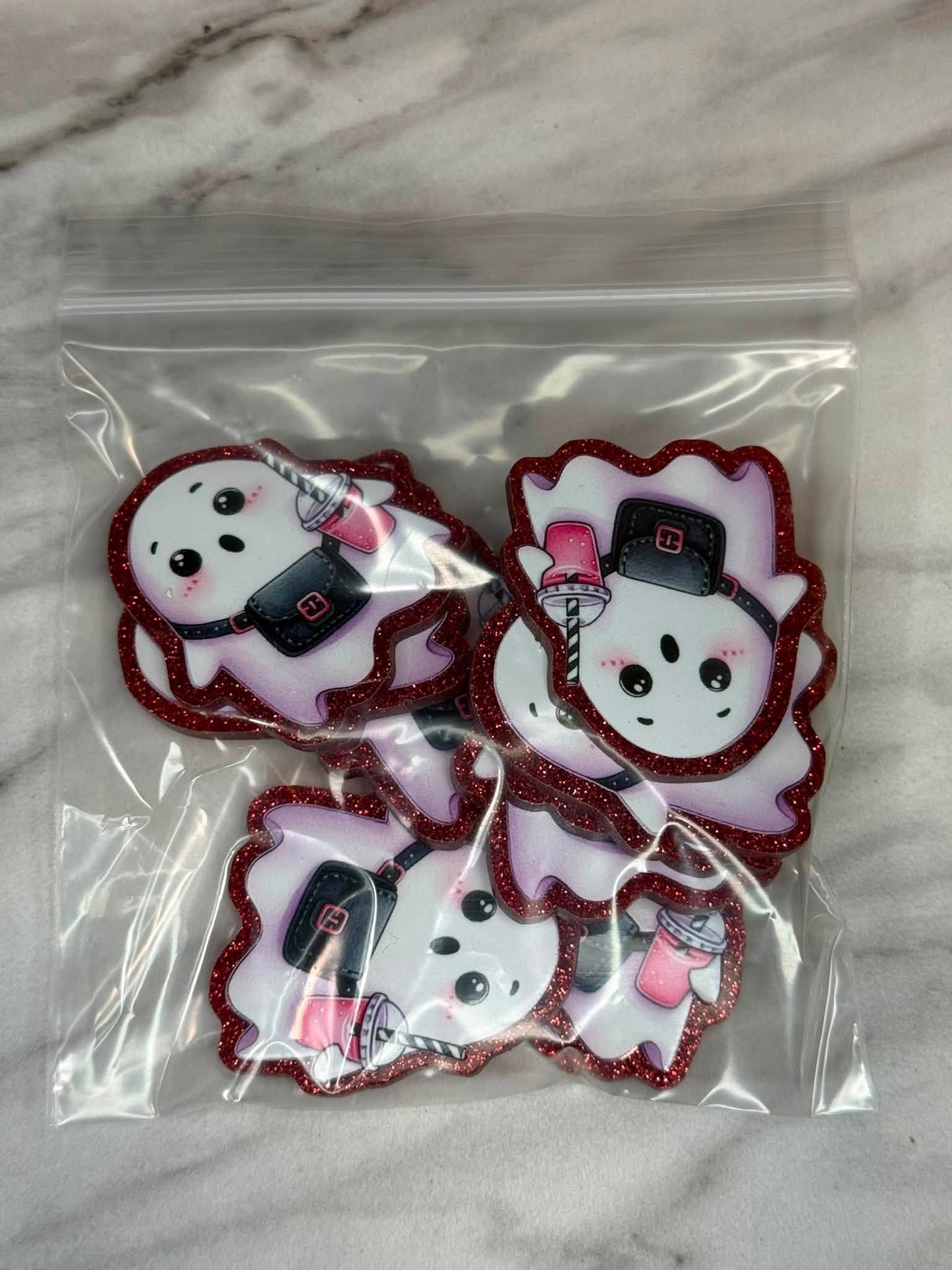 (SHOP DESTASH) GHOST WITH BAG FLATBACK BUNDLE (10ct)