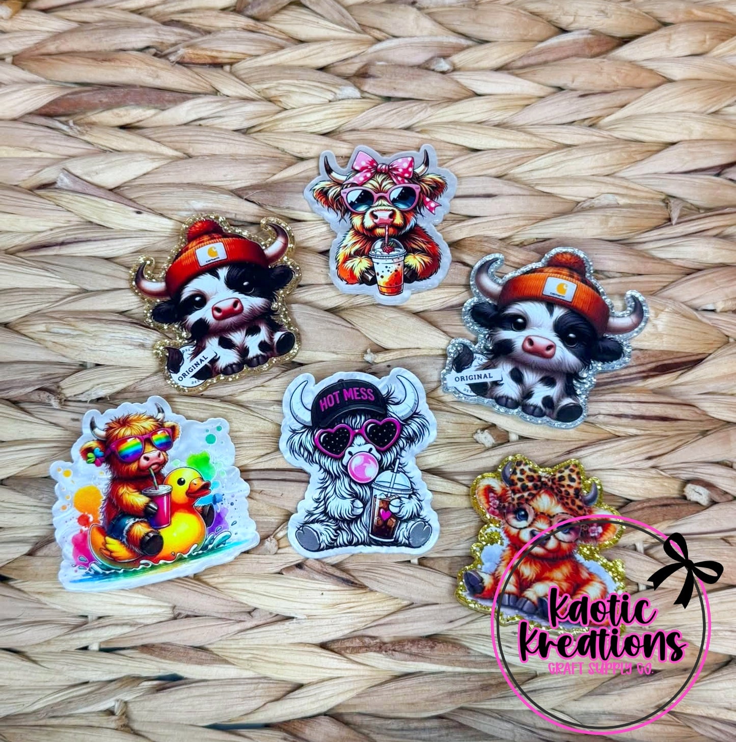 6pc FLATBACK ACRYLIC BUNDLE FB7 (1ct)