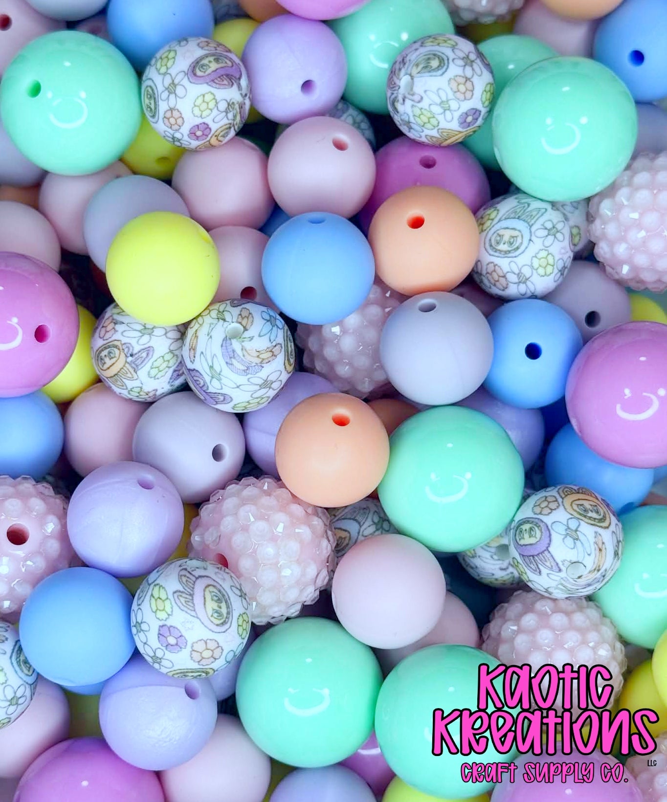 ACRYLIC SILICONE BEAD MIX #92 (28ct)