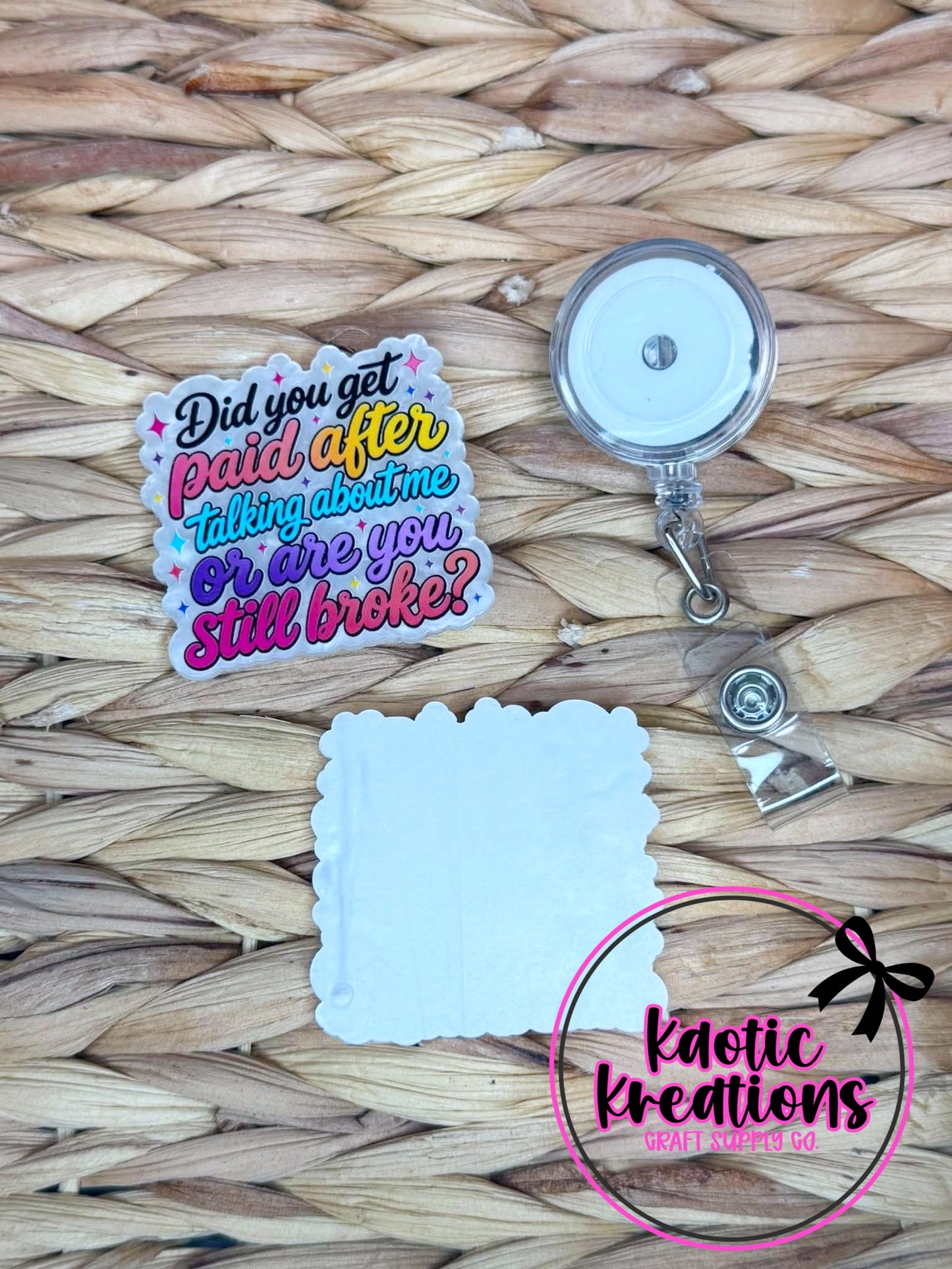 *CUSTOM* FLATBACK ACRYLIC ARE YOU STILL BROKE F358 (1ct)